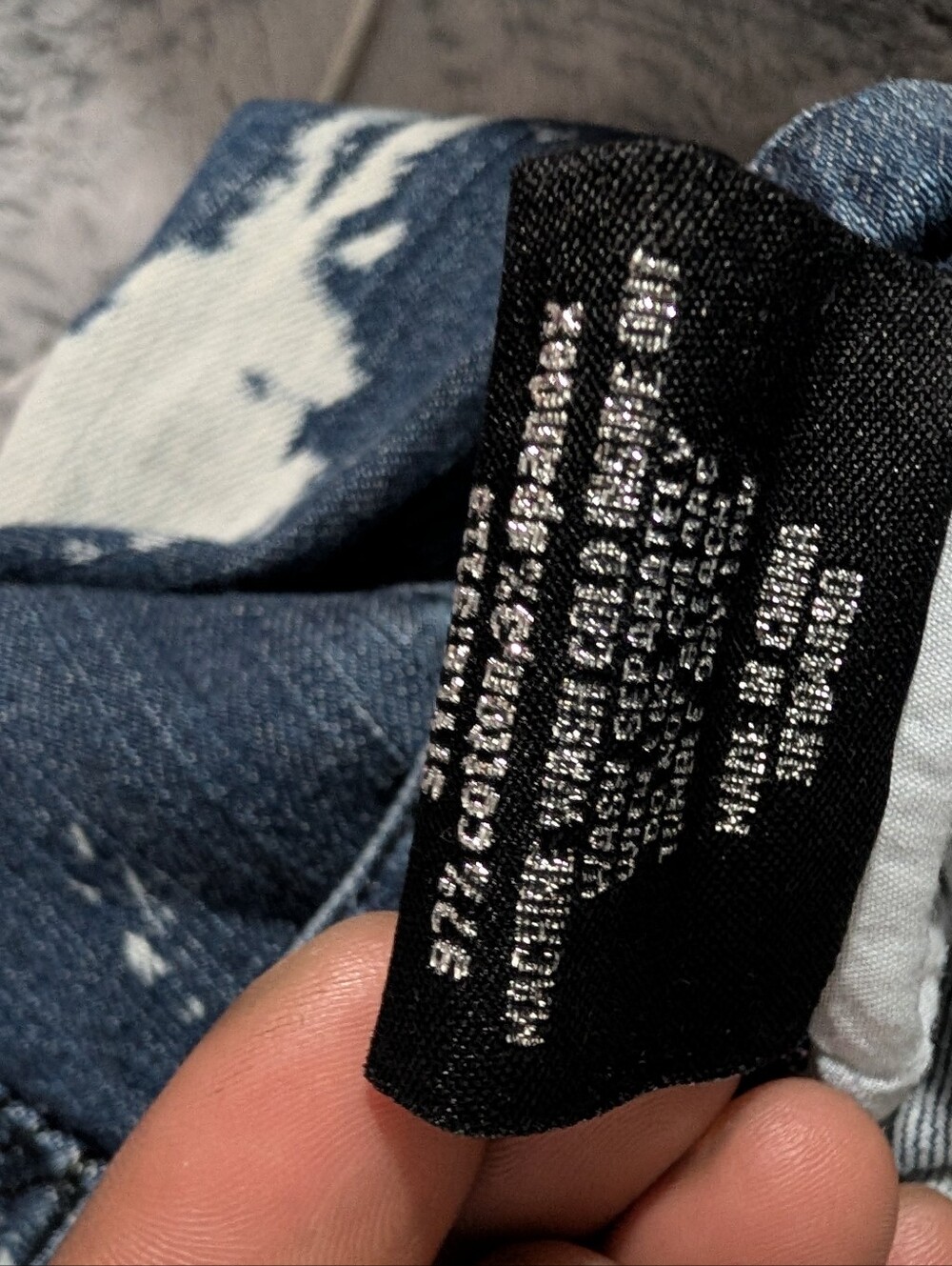 Encore Studed Skinny Jeans punk rock/goth style acid-washed bleached Size 5 - Picture 9 of 10